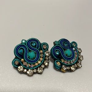 Handmade blue earrings
